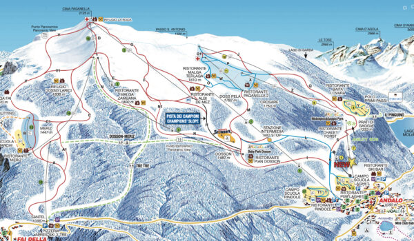 Mappa degli impianti di Paganella Ski