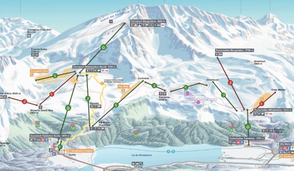 Mappa del comprensorio Corvatsch